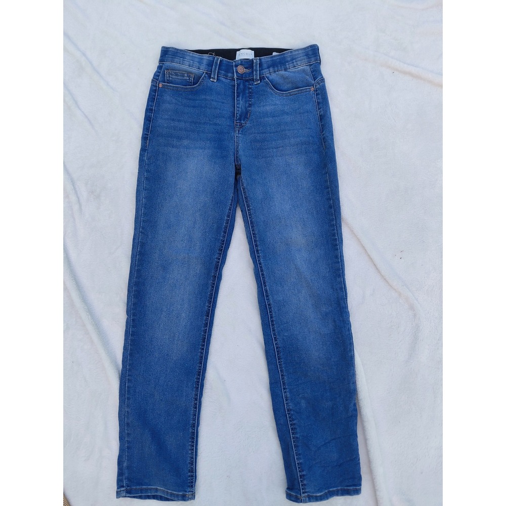 Angels Forever Young Everluxe Sculpt Straight Leg Jeans Blue Size 6/28 High Rise